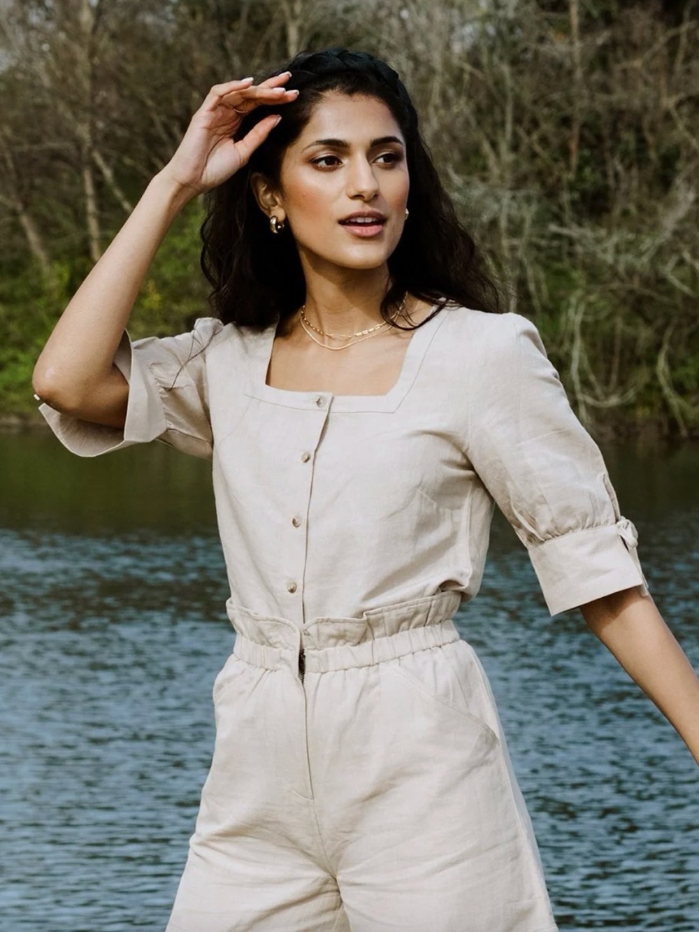Able Sheryl Square Neck Blouse